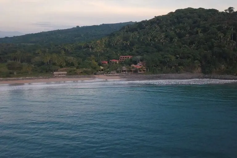 image from drone footage over the ocean