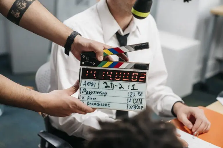 about to begin filming a scene