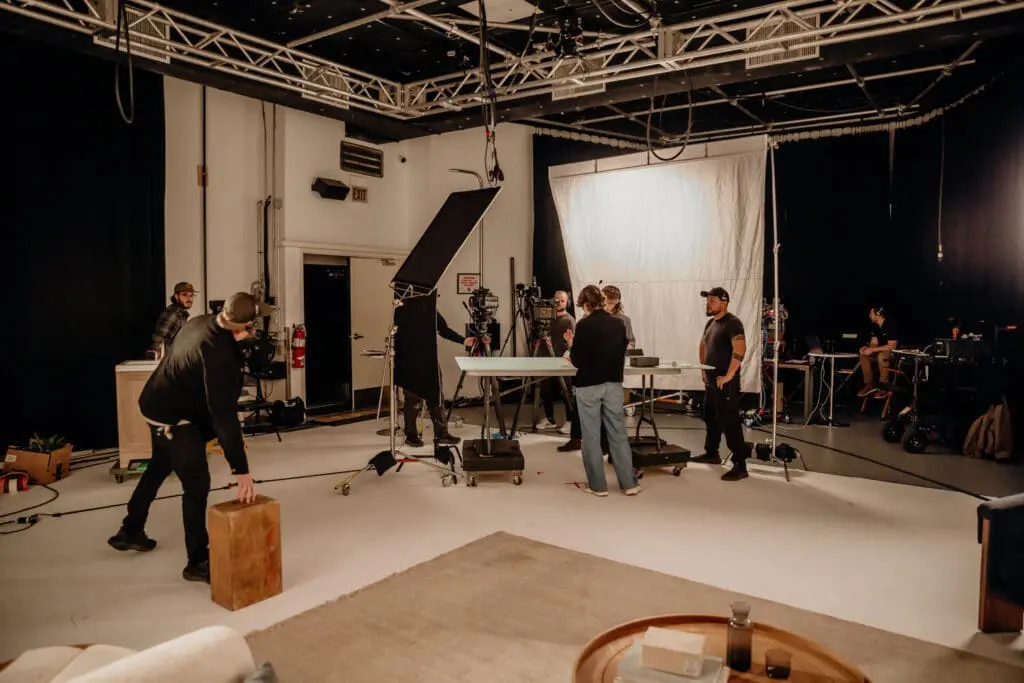 jv studios staff setting up for a video shoot