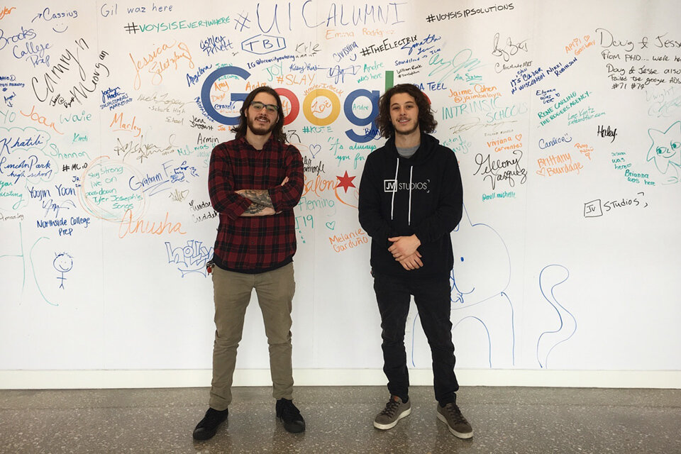 the jv studios team visiting the google office