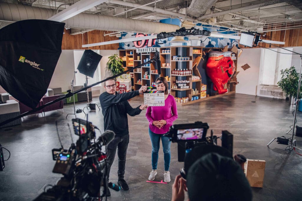 people being interviewed at kraft heinz chicago office