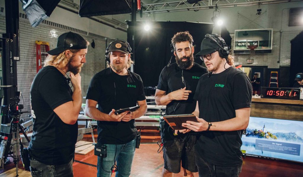 JV Studios video production crew on set